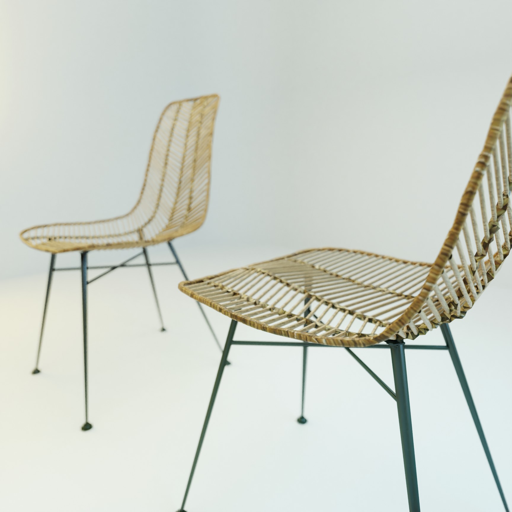 Wire Chair Low Poly preview image 2